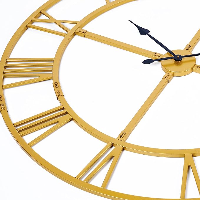 32 Inch Large Wall Clock for Living Room Decor – Easy-Assembly Silent - Image 3