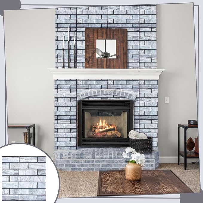 12PCS 3D Wall Panels Peel and Stick Foam Faux Brick Wall Panels, Self-Adhesive - Image 5