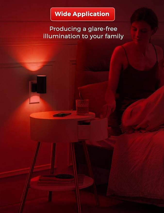 L LOHAS LED Red Night Light, Night Lights Plug into Wall, LED Night Lights - Image 6