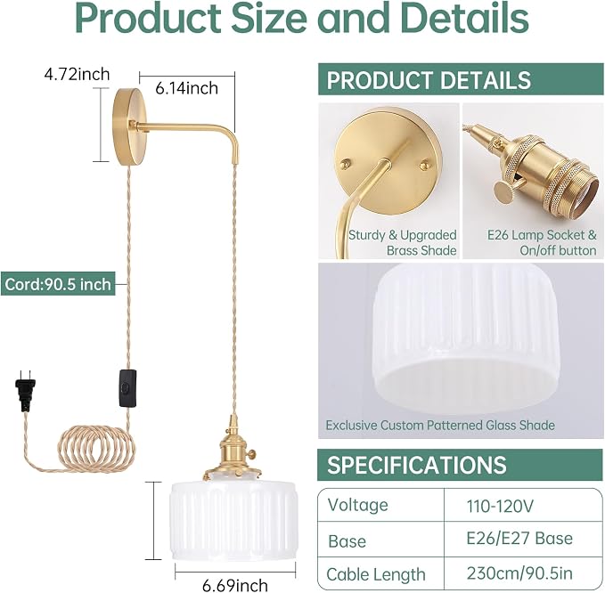 Shenmoyl Vintage Wall Sconce - Image 3
