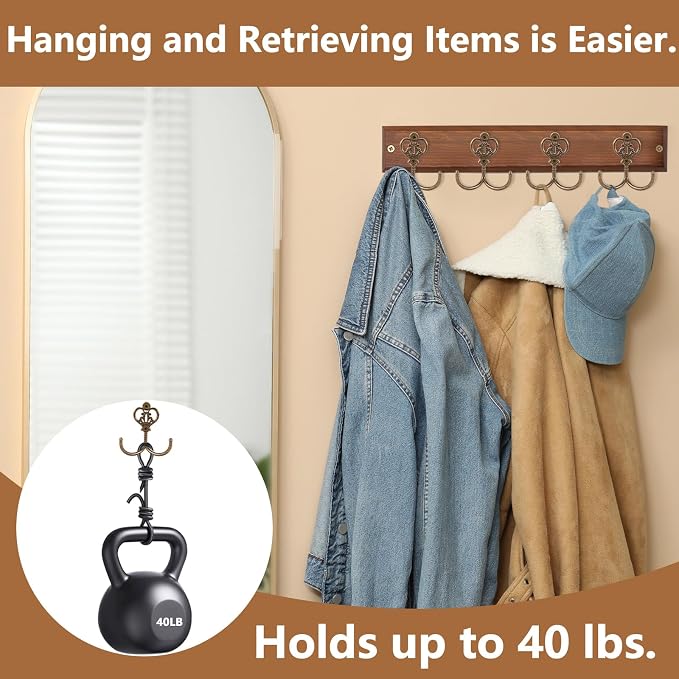 12 Sets Vintage Coat Hooks, Wall Hooks - Image 5