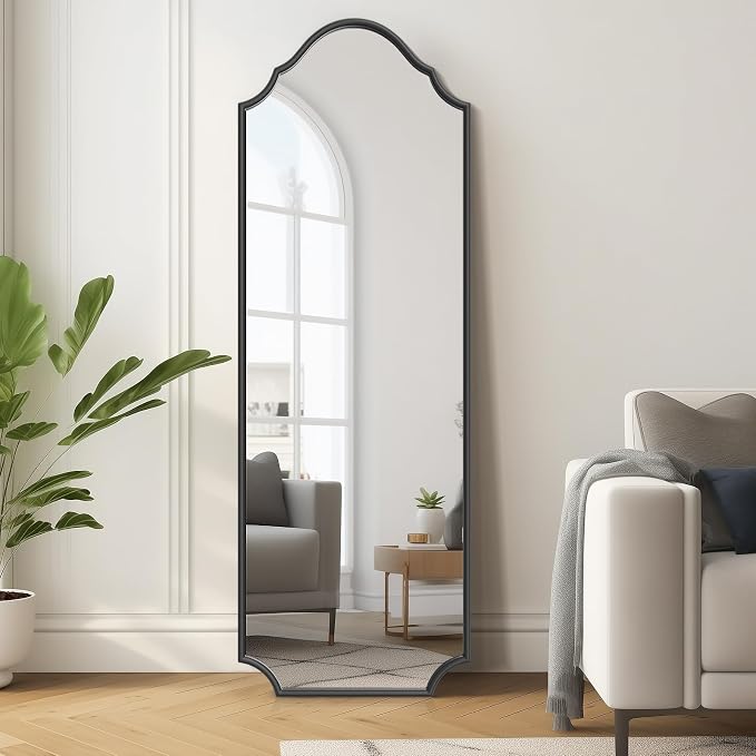 WallBeyond Arched Full Length Mirror Wall Mounted, Living Room, Hanging or - Image 2
