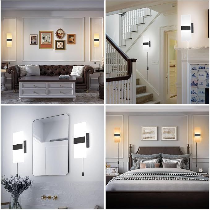 TRLIFE Modern LED Wall Sconces, Adjustable 4 Color Temperature 12W Wall Sconce - Image 3