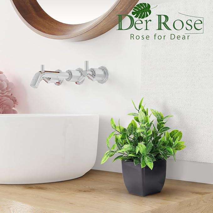 Der Rose 6 Pack Fake Plants Mini Artificial Plants - Image 7