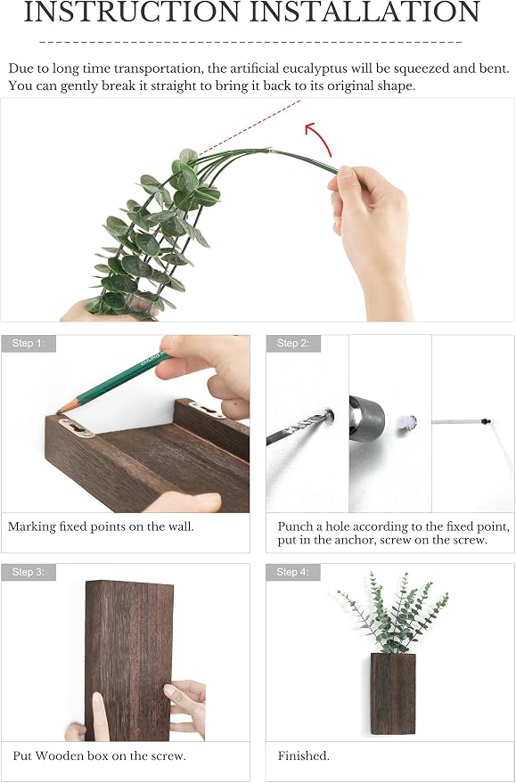 Dahey 2 Pack Wood Wall Planter Vase - Image 7