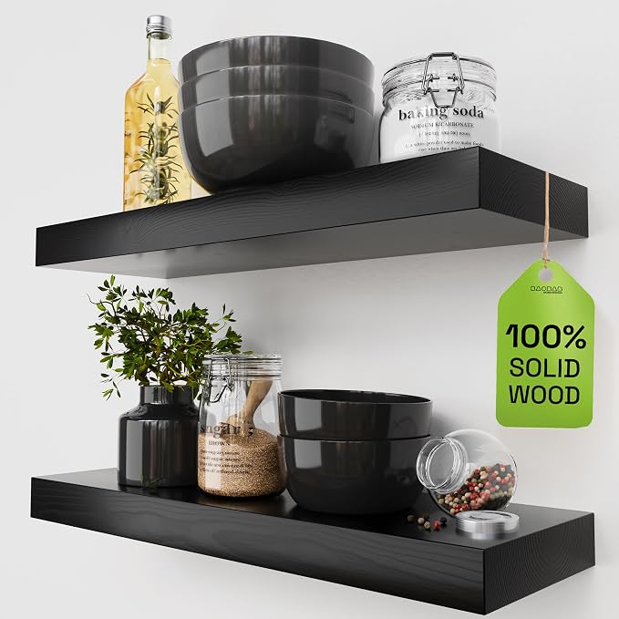 BAOBAB WORKSHOP Solid Wood Floating Shelves by BAOBABWORKSHOP