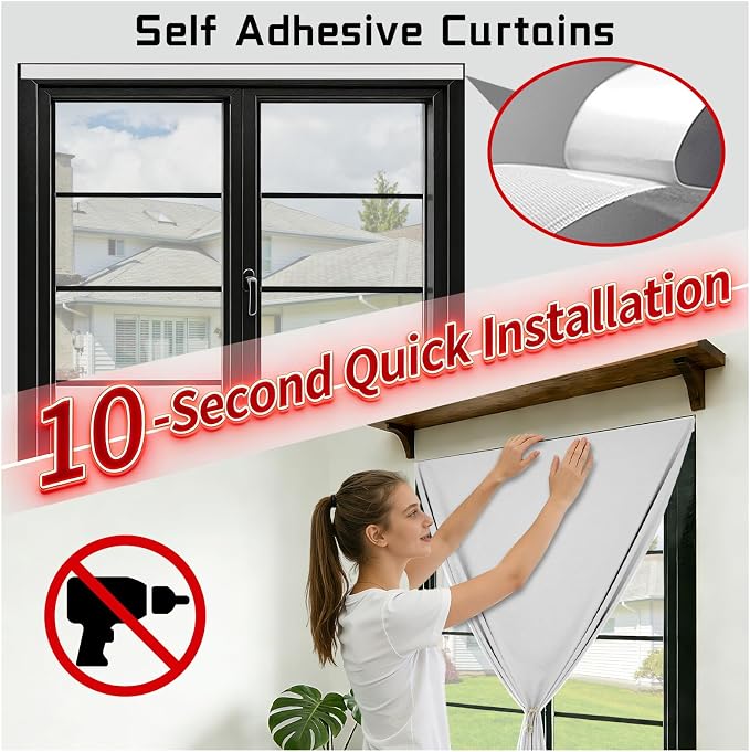 Self-Adhesive Total 100% Blackout Window Treatment - Image 3