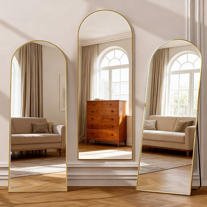 Simple Deluxe Arched Full Length Mirror, - Image 6