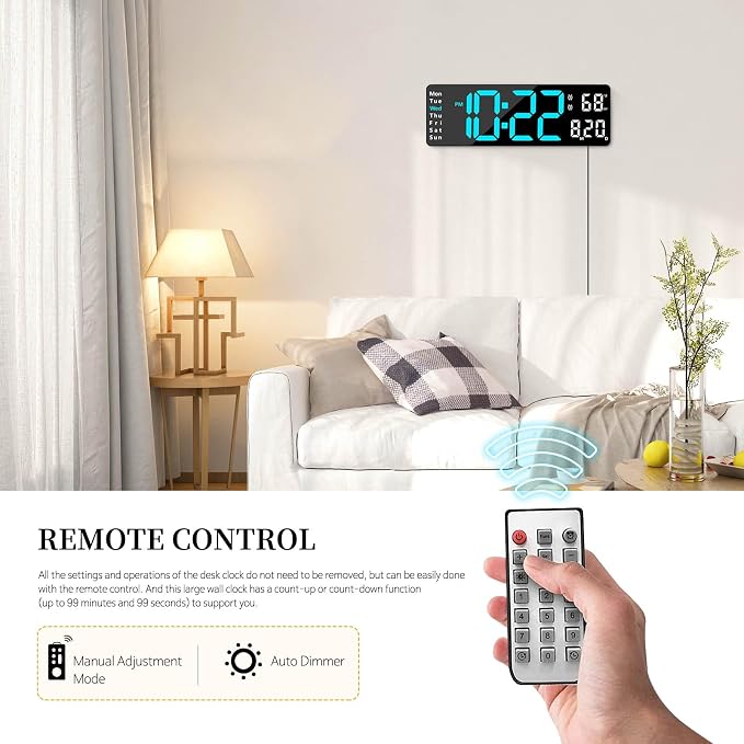 Digital Clock, Digital Wall Clock - Image 4