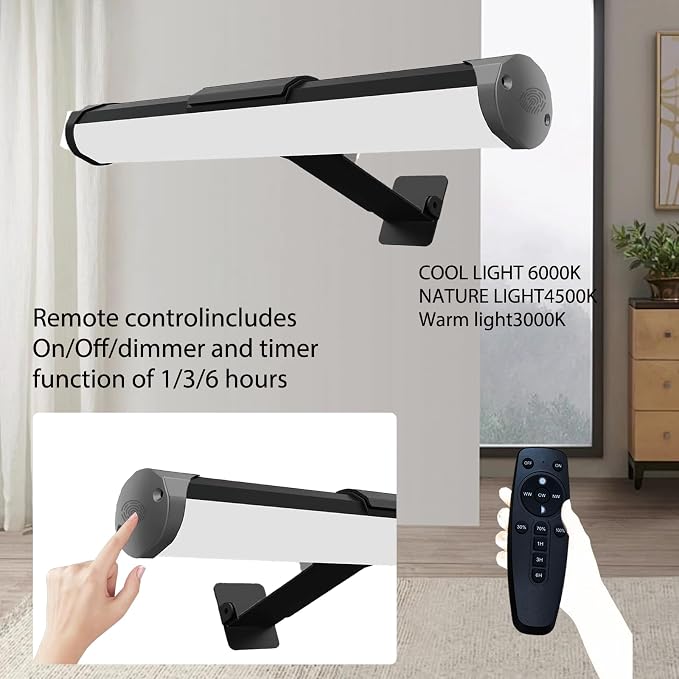 MIOBLUE Picture Light Battery Operated, 13.8in Wireless Art Light - Image 4