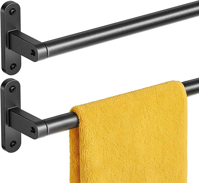 Powools Matte Black Towel Rack for Bathroom by Powools
