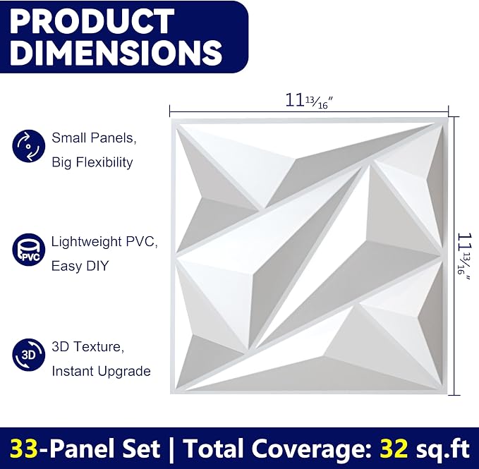 3D Wall Panel for Interior Wall Decor, PVC Wall Panels for Living Room Bedroom - Image 3