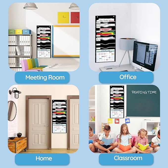 ALSLEA Hanging File Organizer 8 Pockets 15¾”W Legal/ Letter Size Paper Organizer - Image 5