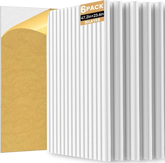 RITOLLO 6 Pack Bilayer Thickened-Sound Proof Wall Panels 47.2"x23.6"x0.72" High by Ritollo