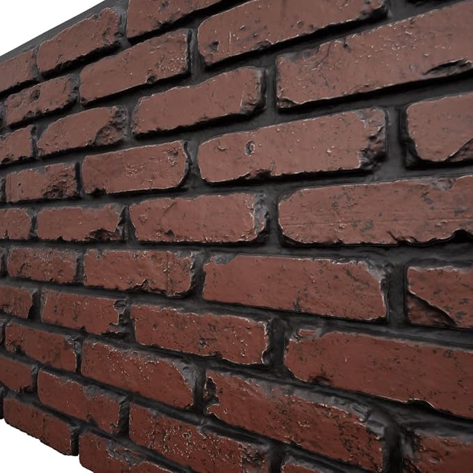 EverStone Aged Brick Faux Brick Panel, 46 7/8"W x 27"H x 1 1/4"D, Heath Color - Image 7