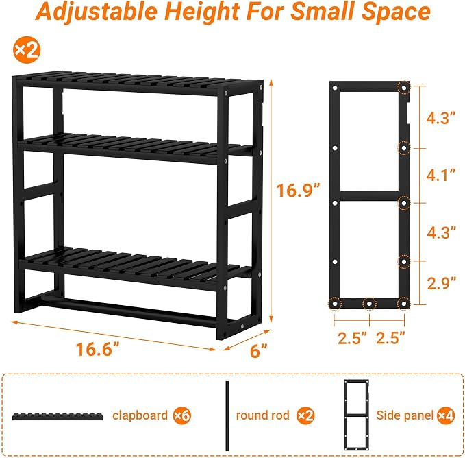 PPN Towel Rack Bathroom Storage Shelves Over The Toilet - Image 2