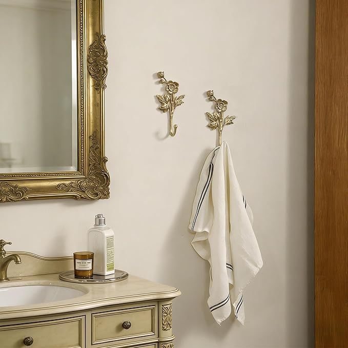 SOFFEE DESIGN 2pcs Metal Gold Coat Hooks - Image 2