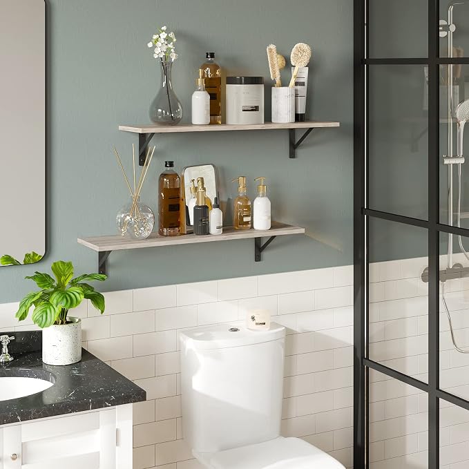 DINZI LVJ Wall Shelves, 23.6 x 7.9 x 6.1 Inch Floating Shelves - Image 4