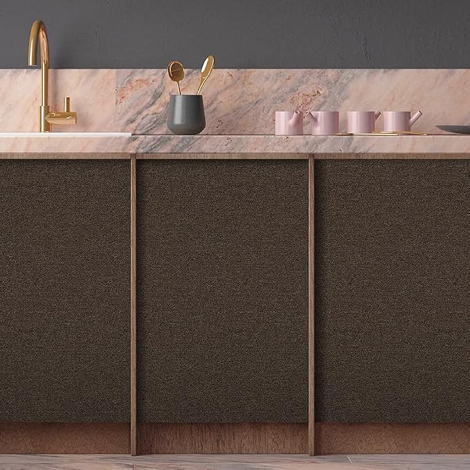 Brown Peel and Stick Wallpaper Slight Velvety Feeling Woven Fabric Grasscloth - Image 4