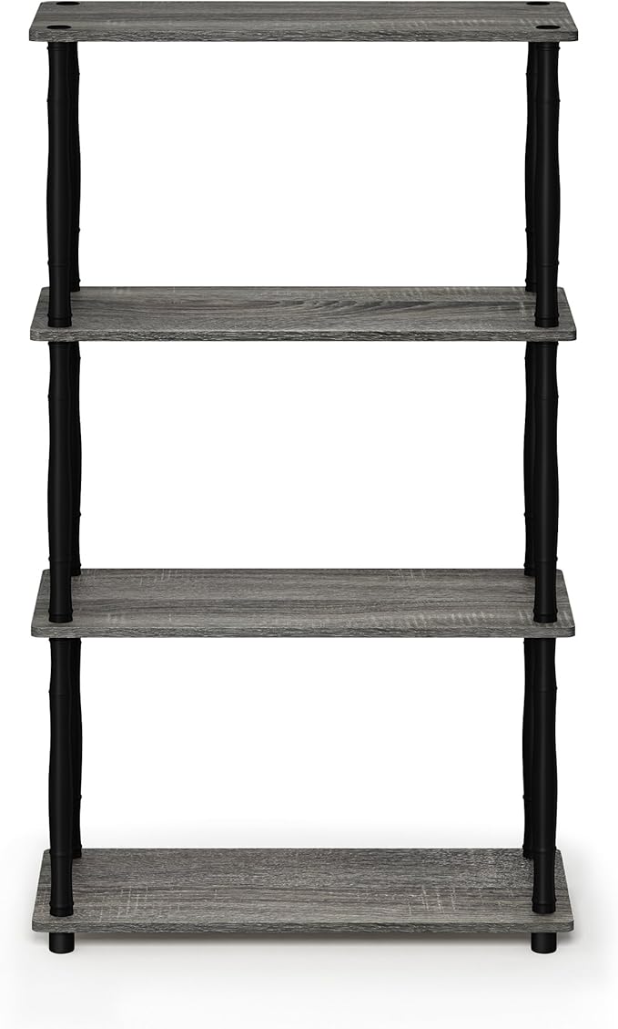 Furinno Turn-N-Tube 4-Tier Multipurpose Shelf Display Rack, Classic Tubes - Image 4