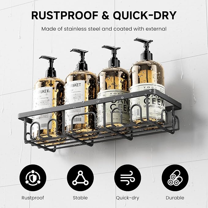 Shower Caddy, 3 Pack Shower Shelves - Image 3