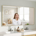 Koonmi Gold Mirrors for Wall, 30x60 Inch Bathroom Mirror, Rectangular Wall by KOONMI