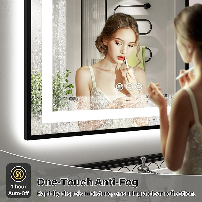 72x40 Inch LED Bathroom Mirror - Image 4