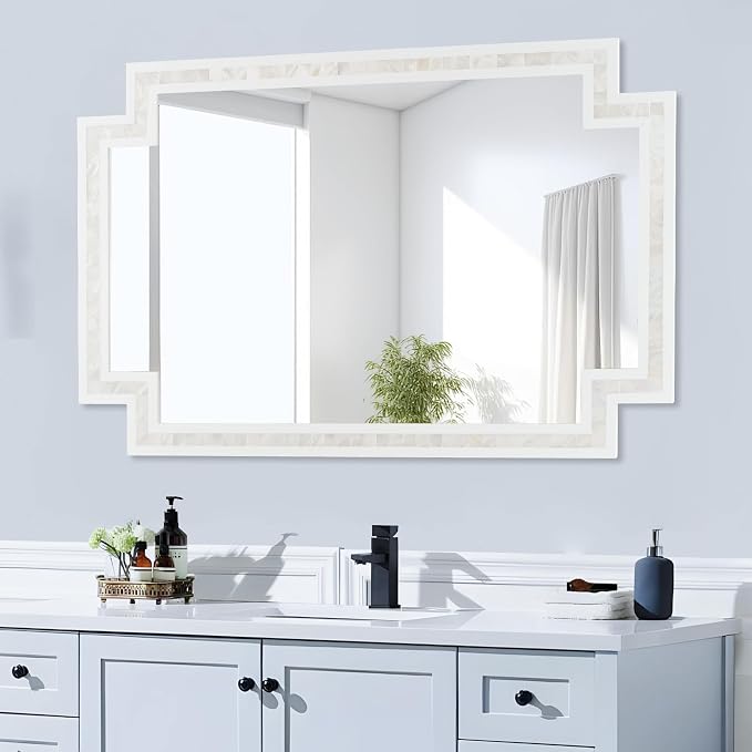 Tanmicoshomy 24 x 36 Inch White Bathroom Mirrors - Image 7