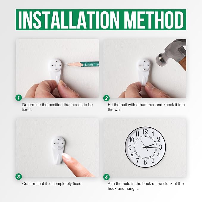 Wall Clock Modern Non-Ticking Battery Operated Silent Wall Clocks Simple Style - Image 9