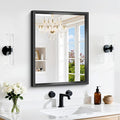 18x24 Inch Black Bathroom Mirror, Brushed Black Rectangle Mirror by WelcometoCIVENO