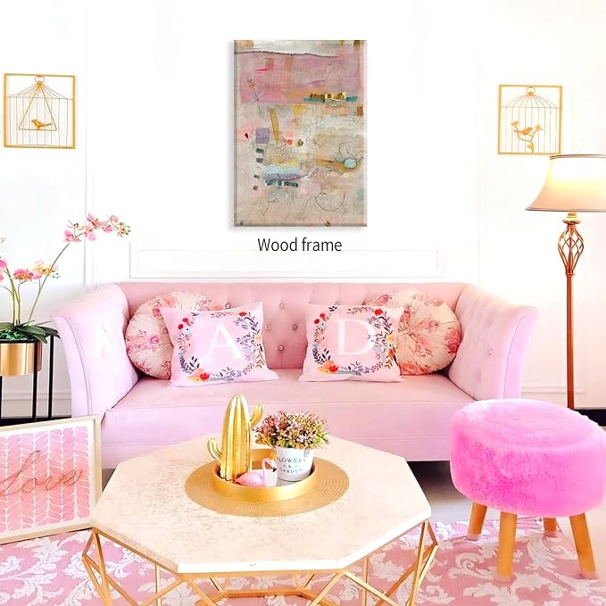 Abstract Modern Watercolor Painting Wall Art Trendy Vibrant Pastel Posters - Image 3