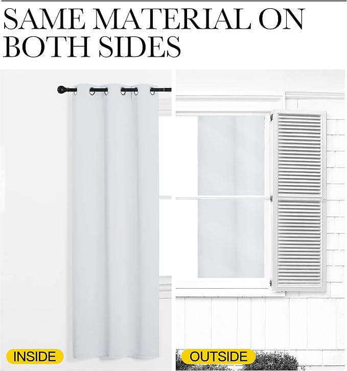 NICETOWN Room Darkening Curtain Panels, 2 Panels, 55 inches W x 102 inches - Image 6