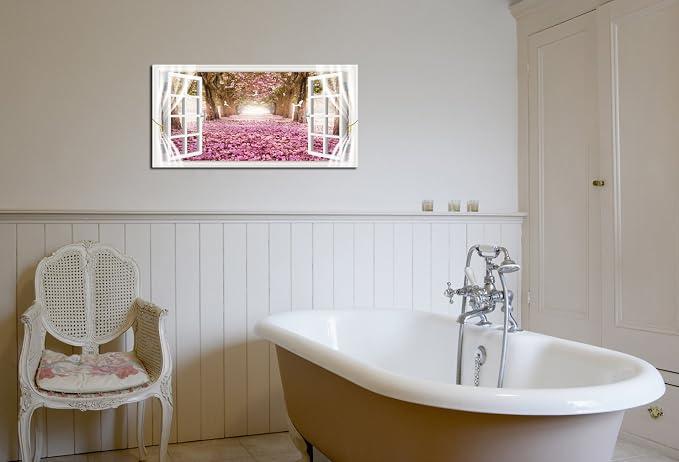 Cao Gen Decor Art-AH40150 Wall Art Trees and Pink Rose Paintings Printed - Image 4