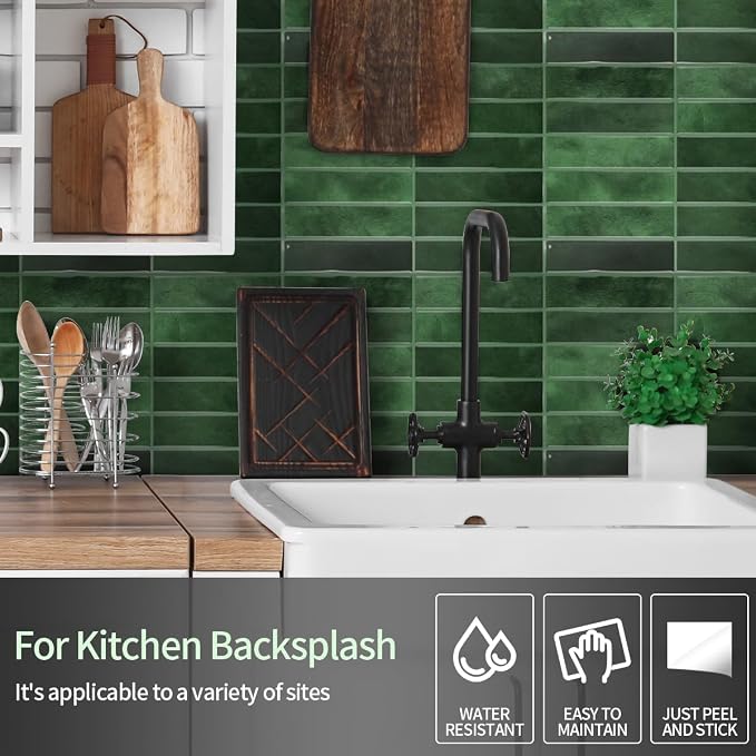 Peel and Stick Backsplash 3D Wall Tiles, Self-Adhesive, Oil Proof, Waterproof - Image 2