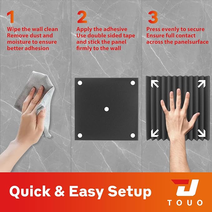 12 Pack Acoustic Panels – Sound Proof Foam Panels - Image 8