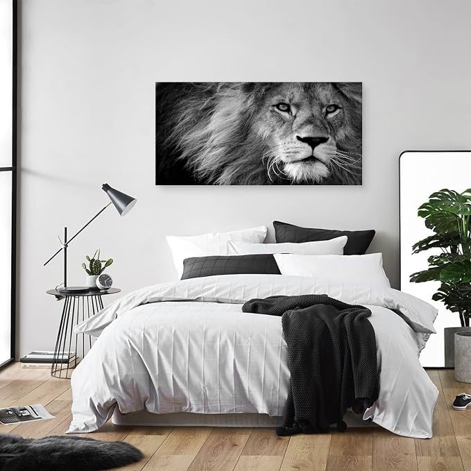 Baisuart D0198 Modern Giclee Canvas Prints Wall Art Stretched Artwork Black and - Image 7