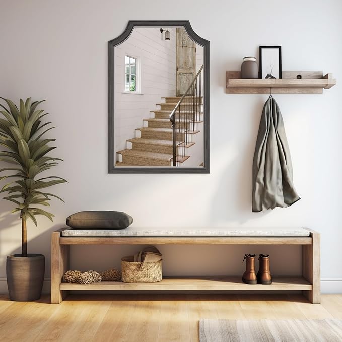 WallBeyond Scalloped Wood Mirror - Image 3