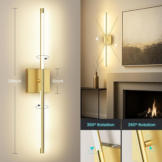 Battery Operated Wall Sconces Set of Two, 10000mAh Rechargeable Wall Lights - Image 4
