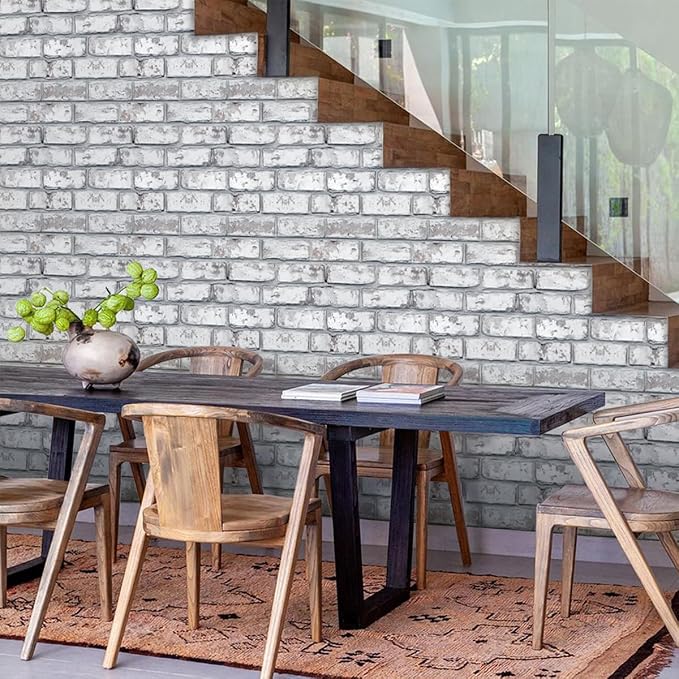 COMSTICKC 3D Faux Brick Peel and Stick Wall Covering, Small Size Thin PVC Self - Image 9