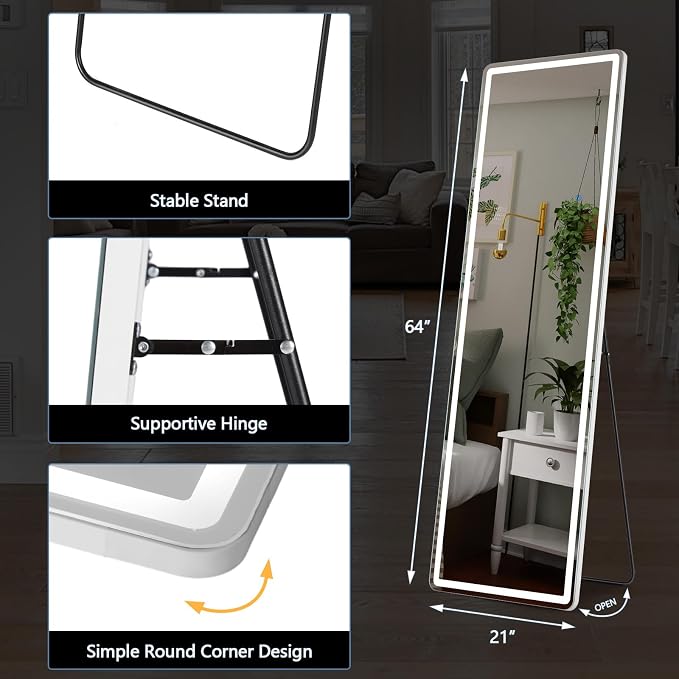DUMOS LED Full Length Mirror, Dressing Room, Living Room - Image 2