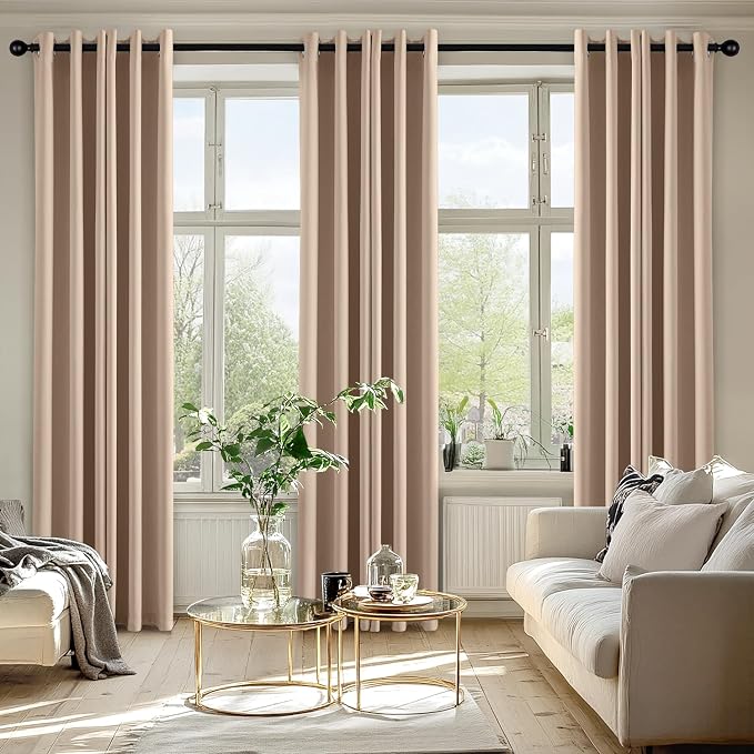 MIULEE Blackout Curtains for Bedroom Living Room 2 Panels, Thermal Insulated - Image 6