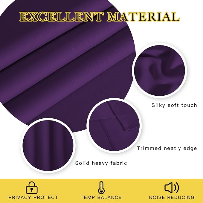NICETOWN Room Darkening Short Curtain 54 inches Long - Image 2