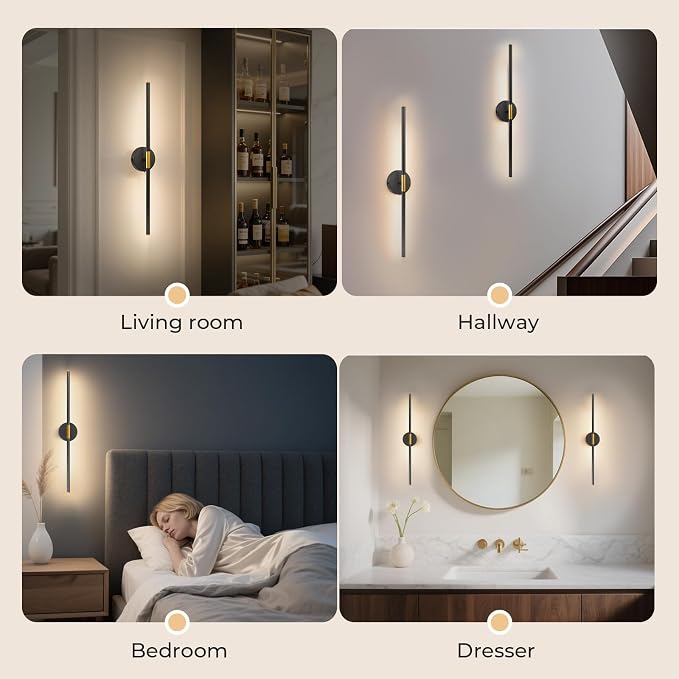 GvvooHome 28" Battery Operated Wall Sconce, 360°Rotation Wireless Rechargeable - Image 8