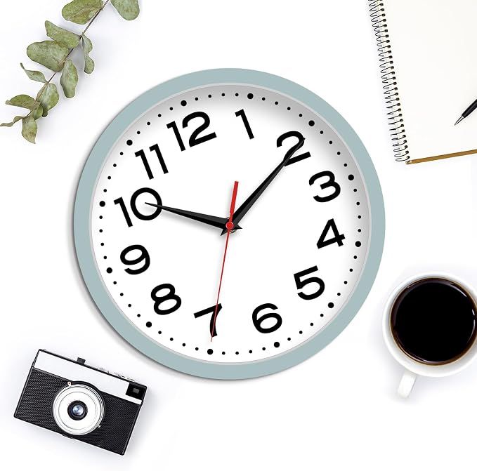 Roymnie Wall Clock Silent Non-Ticking Modern Clock Battery Operated 12 Inch - Image 8