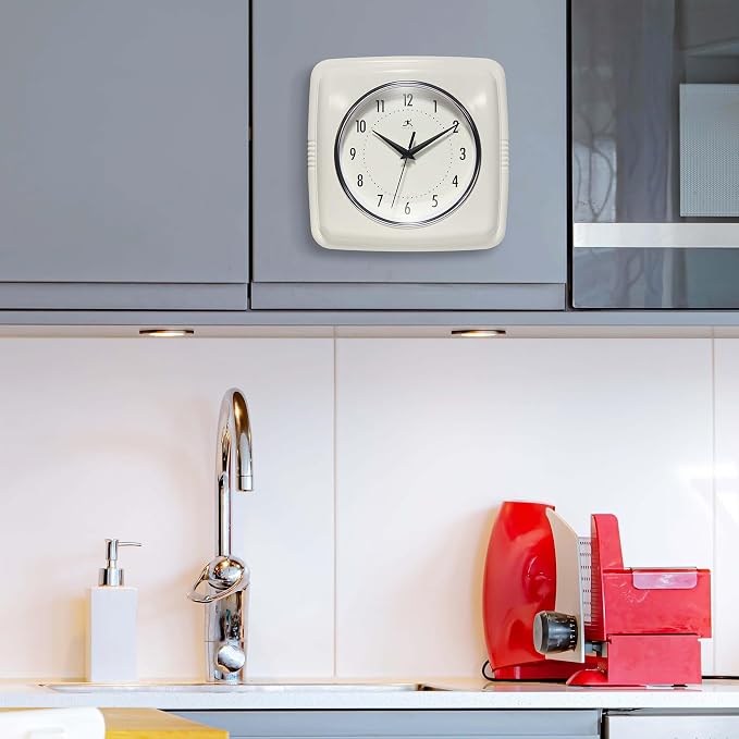 Infinity Instruments Square Retro Wall Clock - Image 2
