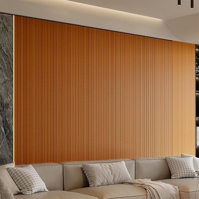 YU LI 3DH Peel and Stick PVC Slat Wall Panel 236"x15.75" Self-Adhesive Thick - Image 2