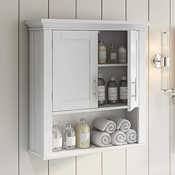 RiverRidge Somerset Two-Door Bathroom and Laundry Wall Mount Storage Medicine - Image 2