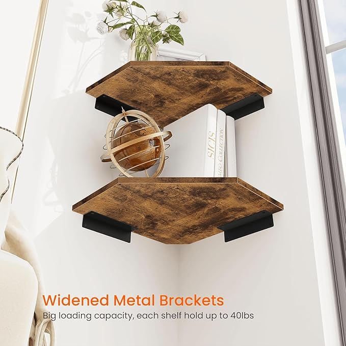 Homode Corner Shelf Wall Mount, Cable Box, Game Console, Storage - Image 6