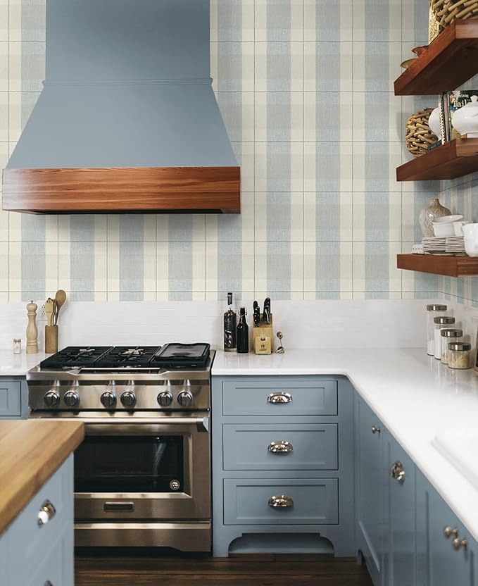 NextWall Lenox Hill Plaid Peel and Stick Wallpaper - Image 5
