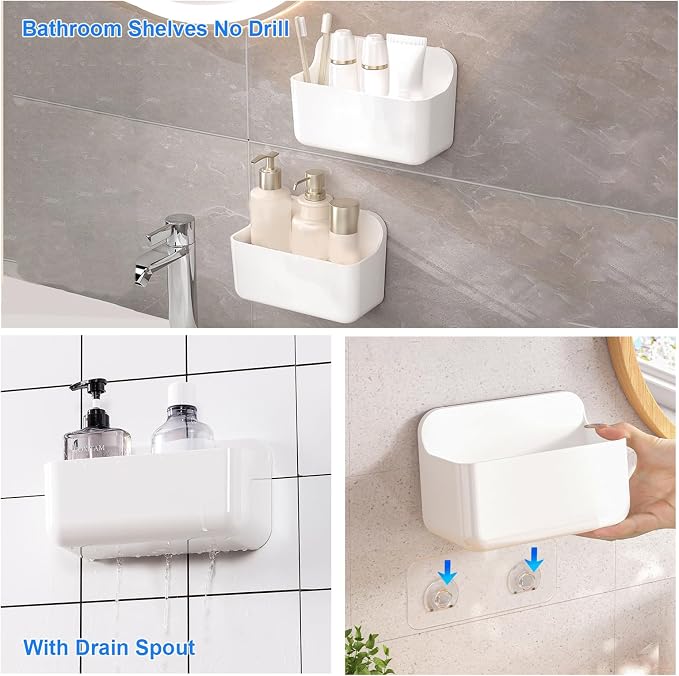 2pc Clear Wall Mount Organizer, Adhesive Cabinet Door Organizer, Self Adhesive - Image 4